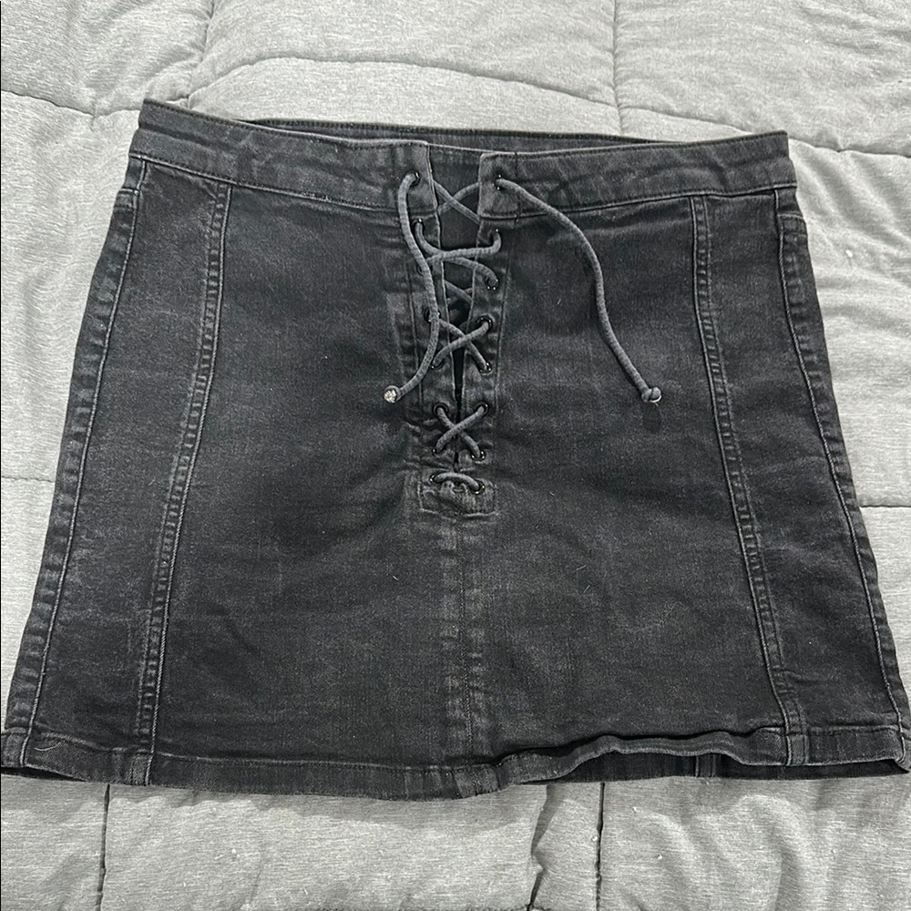 BDG Casual A-Line Mini Skirt Tie Front